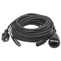 DAP Audio Power & signaal kabel 20m schuko zwart Audio Power & signaal kabel 20m schuko zwart