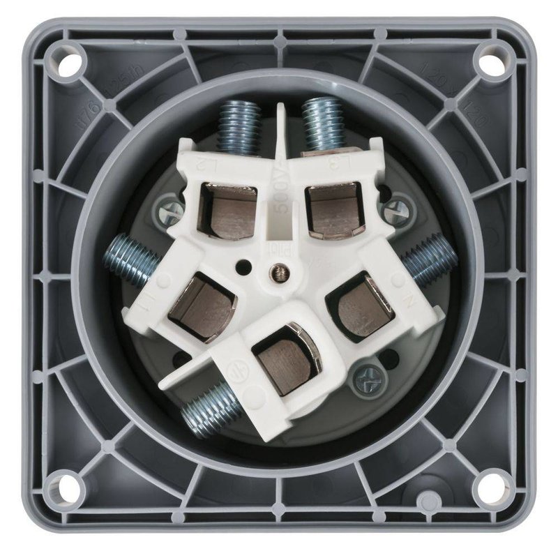 CEE 125A 5-polige inbouw socket male IP67