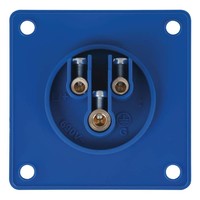CEE 16A 3-polige inbouw socket female blauw