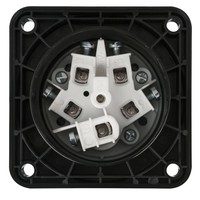CEE 63A 5-polige inbouw socket male IP67 zwart