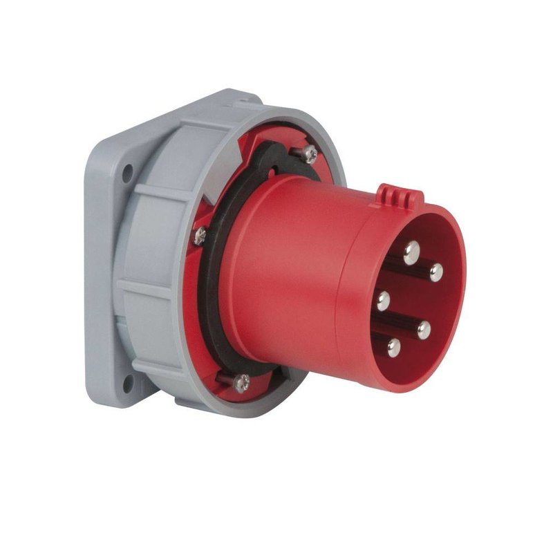 CEE 63A 5-polige inbouw socket IP67 male