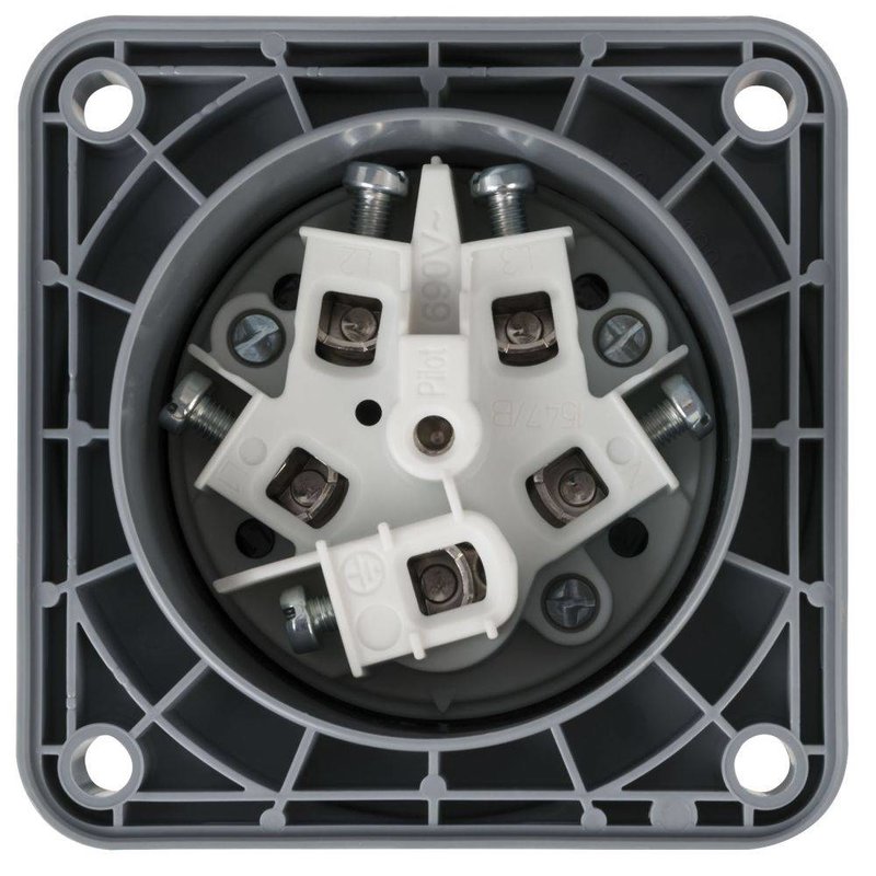 CEE 63A 5-polige inbouw socket IP67 male