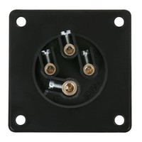 CEE 16A 4-polige inbouw socket female zwart