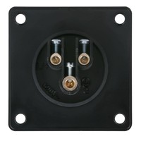 CEE 16A 3-polige inbouw socket male zwart