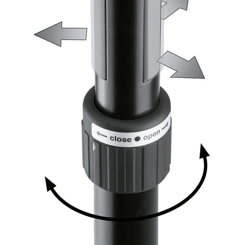 21366 Verstelbare tussenpaal met ring lock