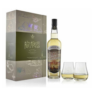 Compass Box The Peat Monster Set With 2 Glasses