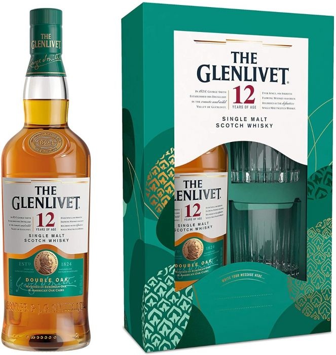 The Glenlivet 12-Years-Old Double Oak Giftpack met Glazen Slijterij Vonk