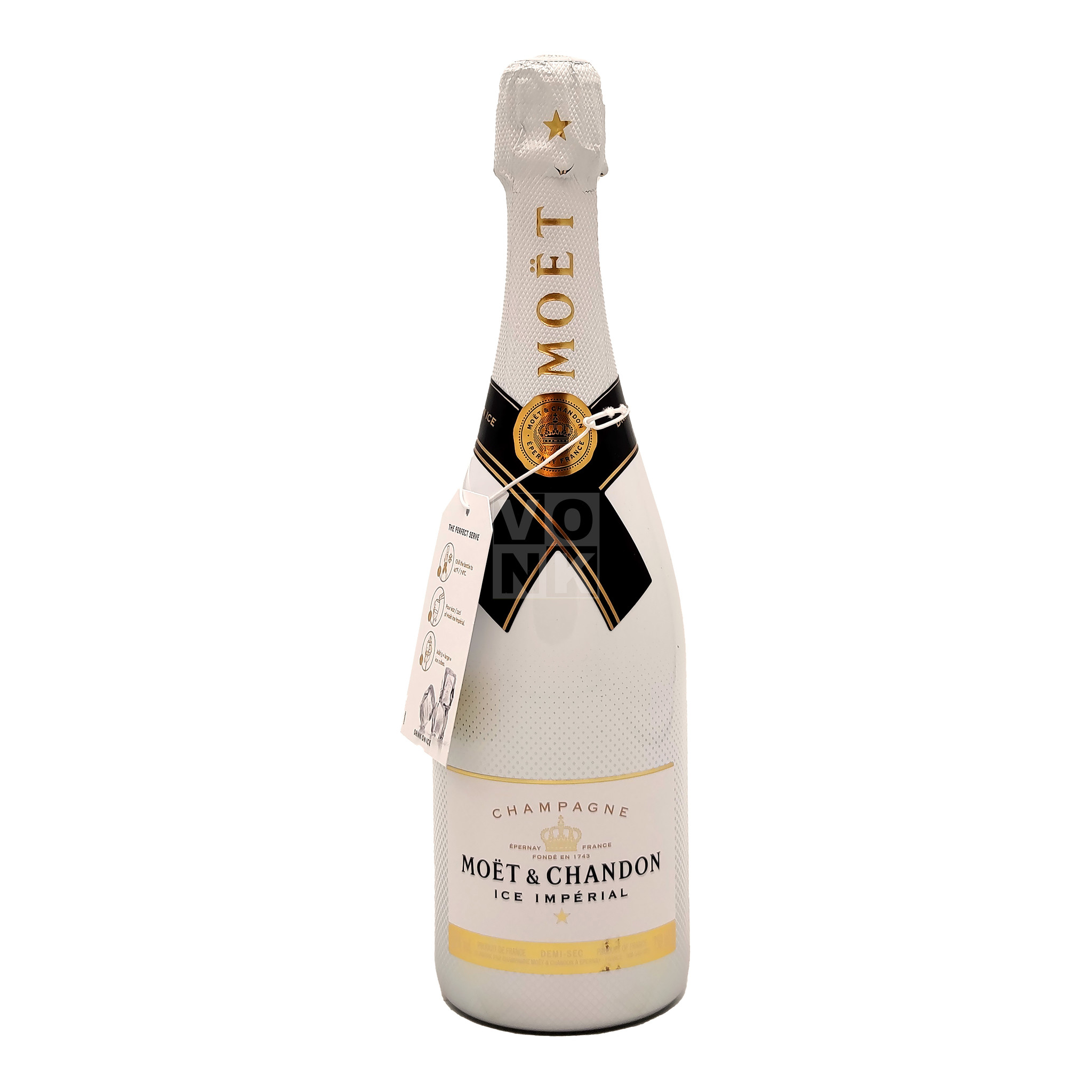 Lot De 6 Verres à Champagne Moët & Chandon Ice Impérial - Verre Transparent, Inscription Noire