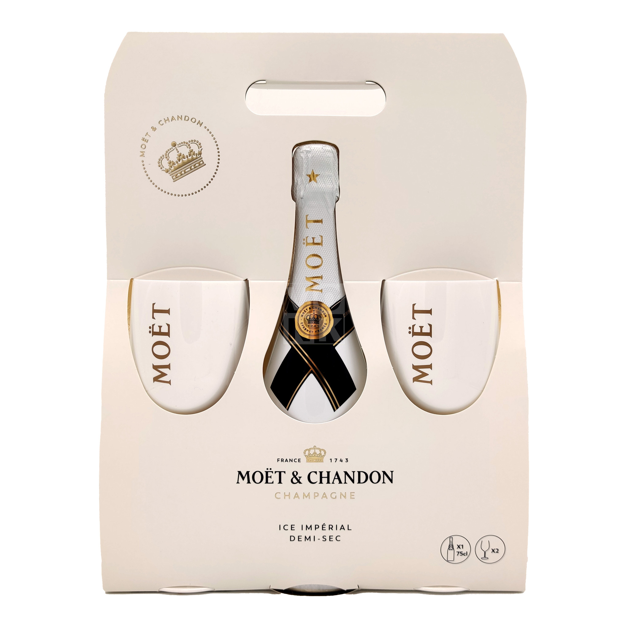 Moët & Chandon Champagne Ice Gift met 2 Glazen - Slijterij Vonk