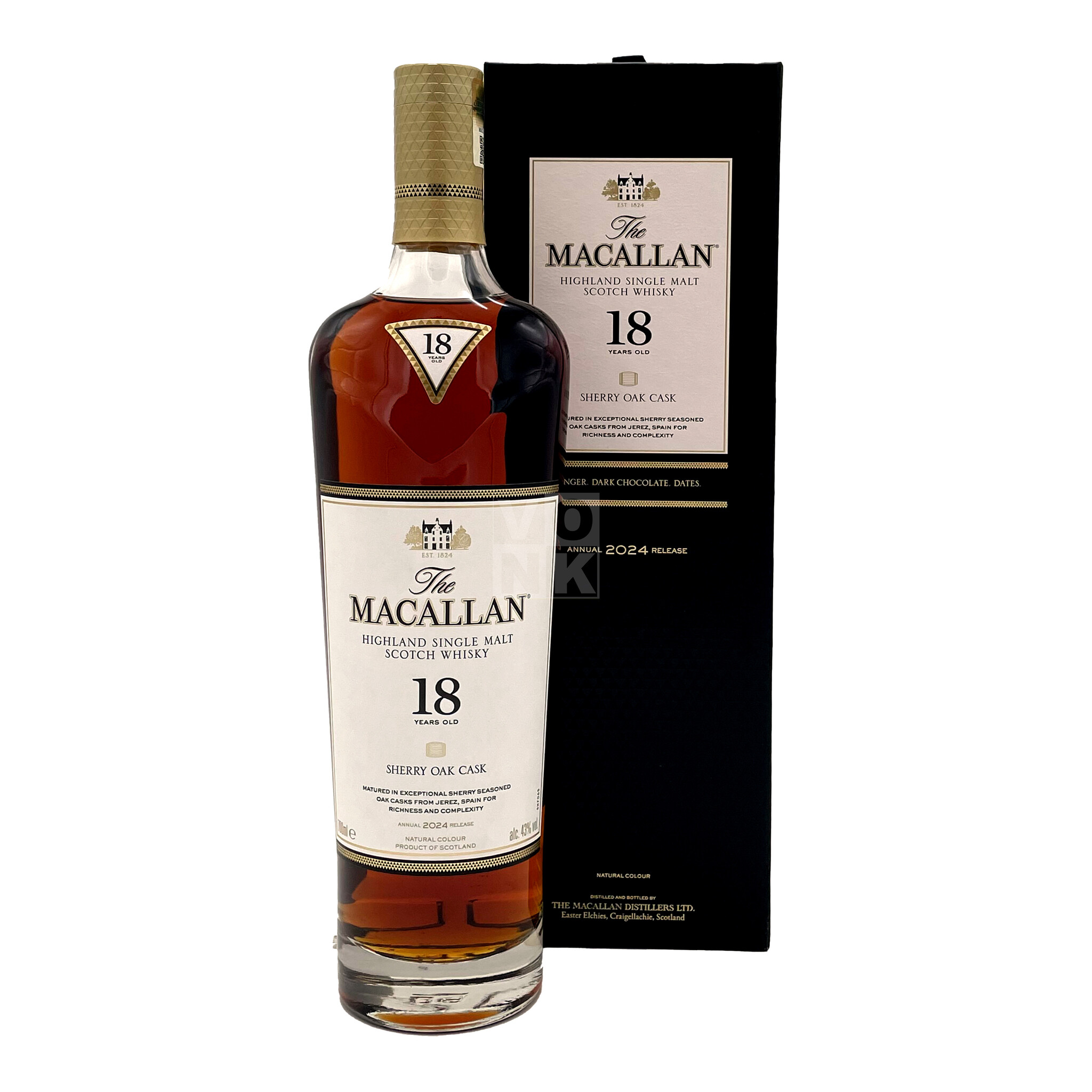 The Macallan 18 Year Old Sherry Oak Scotch Whisky . Koop