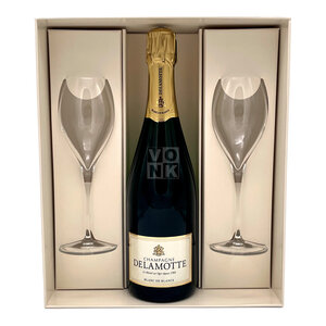 Delamotte Delamotte Champagne Blanc de Blancs Cadeaubox met 2 glazen