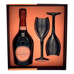 Laurent-Perrier Cuvée Rosé Brut in geschenkverpakking met 2 glazen