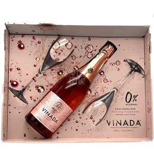 Vinada Gift Box Sparkling Rosé 0%+ 2 Glazen
