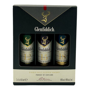 Glenfiddich Single Malt Scotch Whisky Miniature Gift Pack 3x5cl