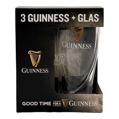 3 guinness + glas