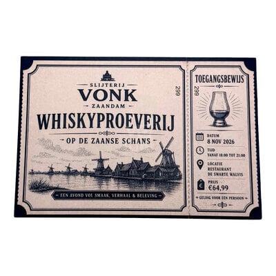 Whiskyproeverij Avond Kaart
