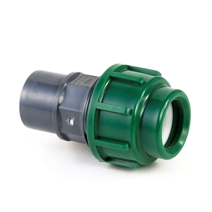 VDL Tyleen PVC koppeling, klem / lijm, 10 bar, 25 x 25/32 mm IrriTech