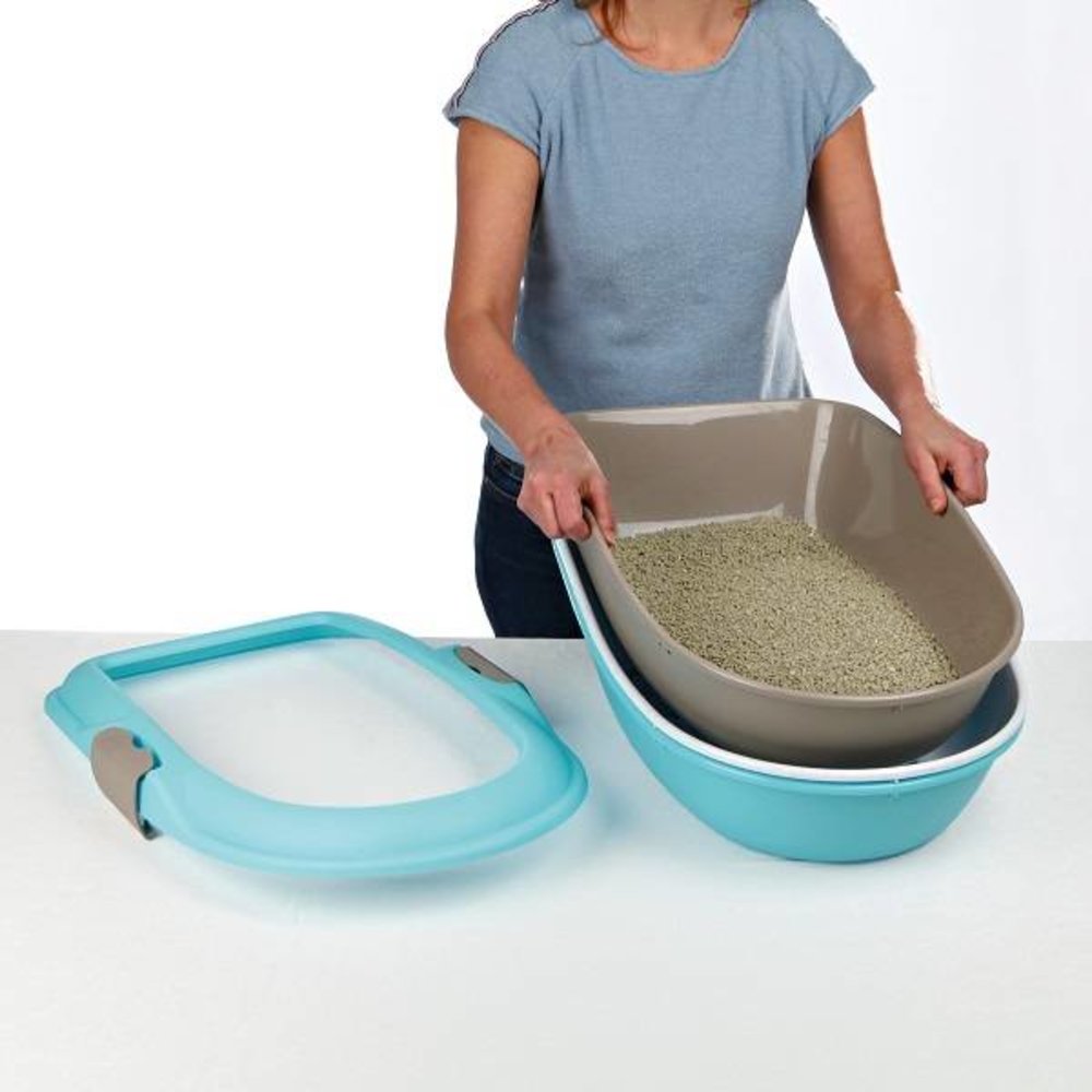 Trixie Kattenbak Open Berto met zeef antraciet Trixie Kattenbak Open Berto met zeef antraciet