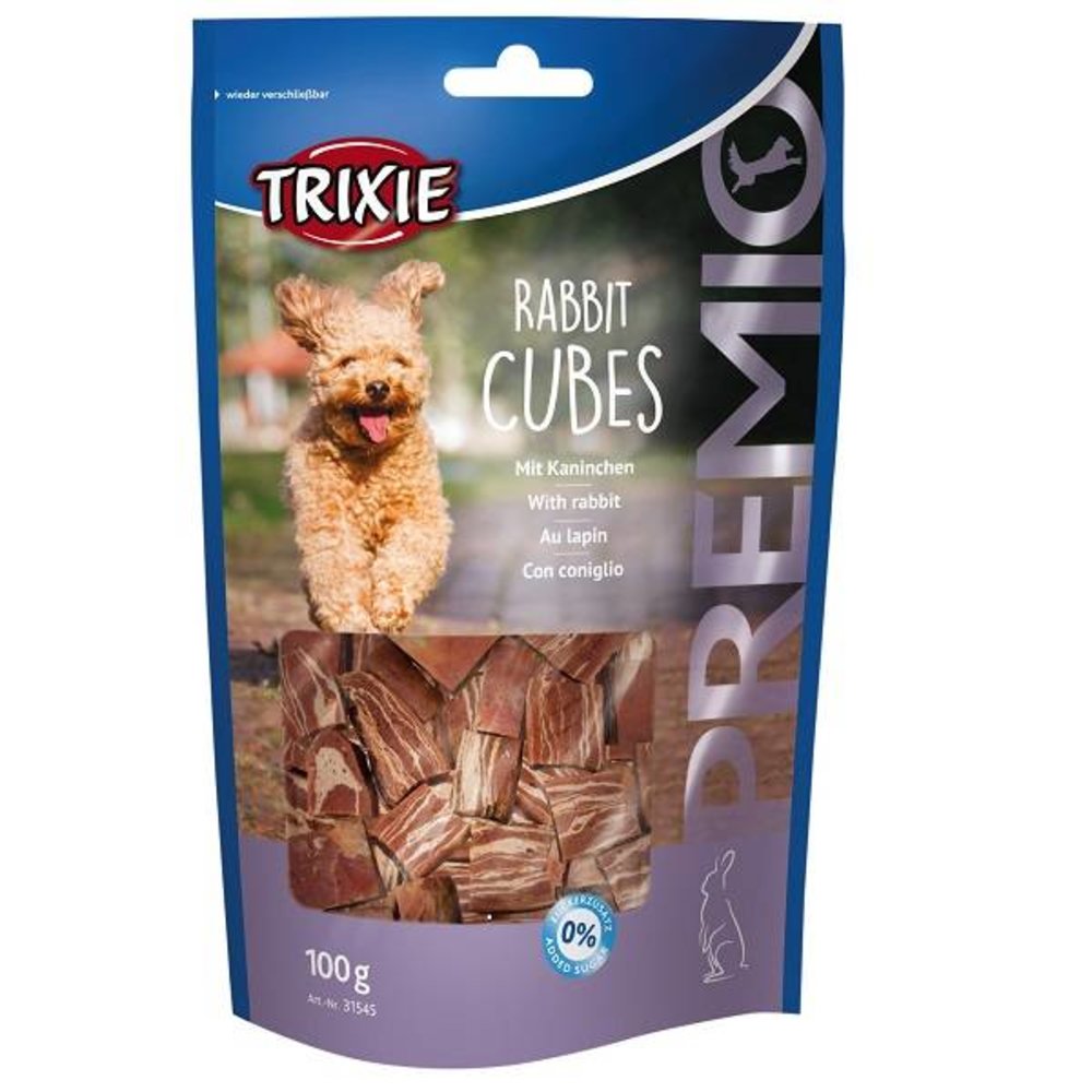 Trixie Hondensnack Premio Rabbit Cubes 100 gram Trixie Hondensnack Premio Rabbit Cubes 100 gram