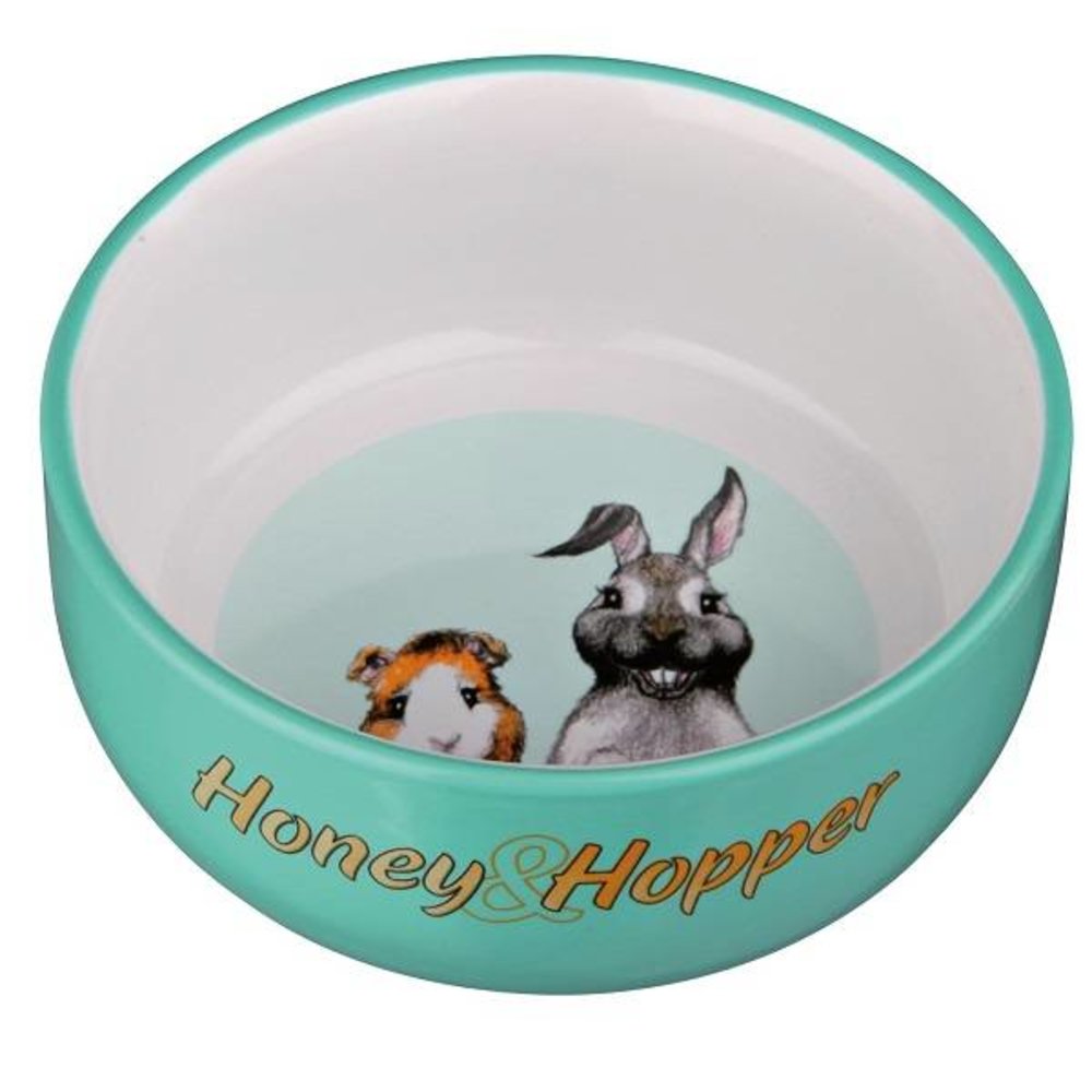 Trixie Honey & Hopper Keramische voer/waterbak Trixie Honey & Hopper Keramische voer/waterbak