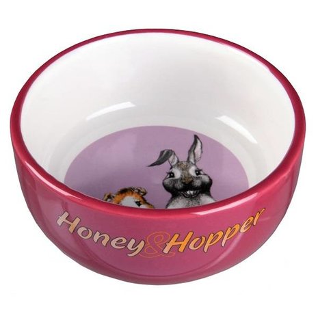Trixie Honey & Hopper Keramische voer/waterbak Trixie Honey & Hopper Keramische voer/waterbak
