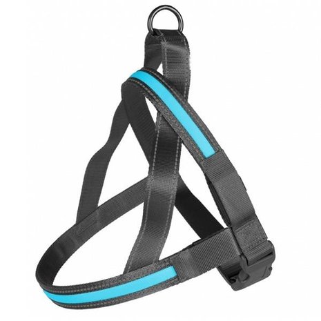 Duvo+ Hondentuig met Verlichting USB blauw Duvo+ Hondentuig met Verlichting USB blauw