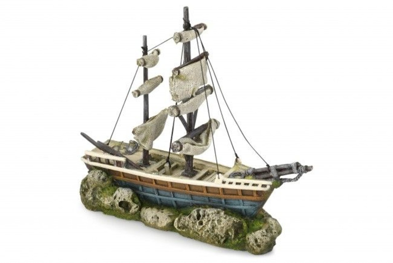 Aqua Della Aquarium Decoratie Boat with sails