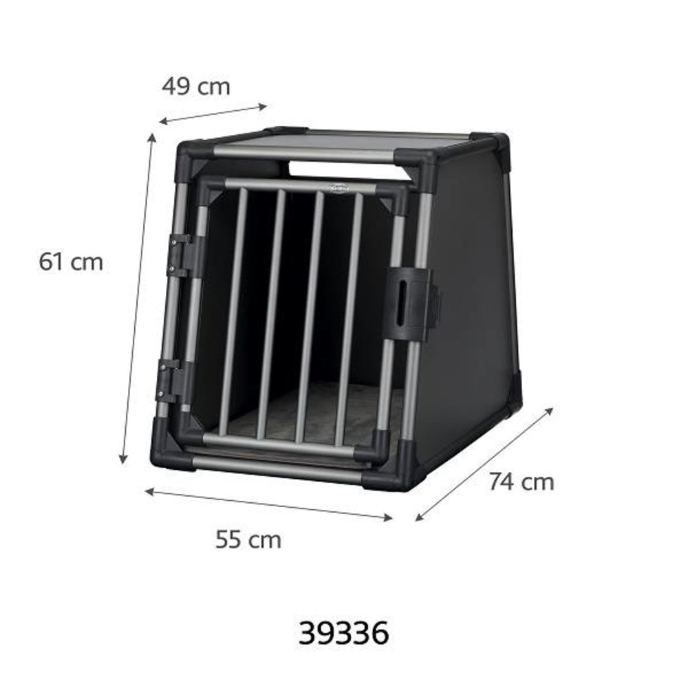 Trixie Auto Vervoersbox Aluminium grafiet