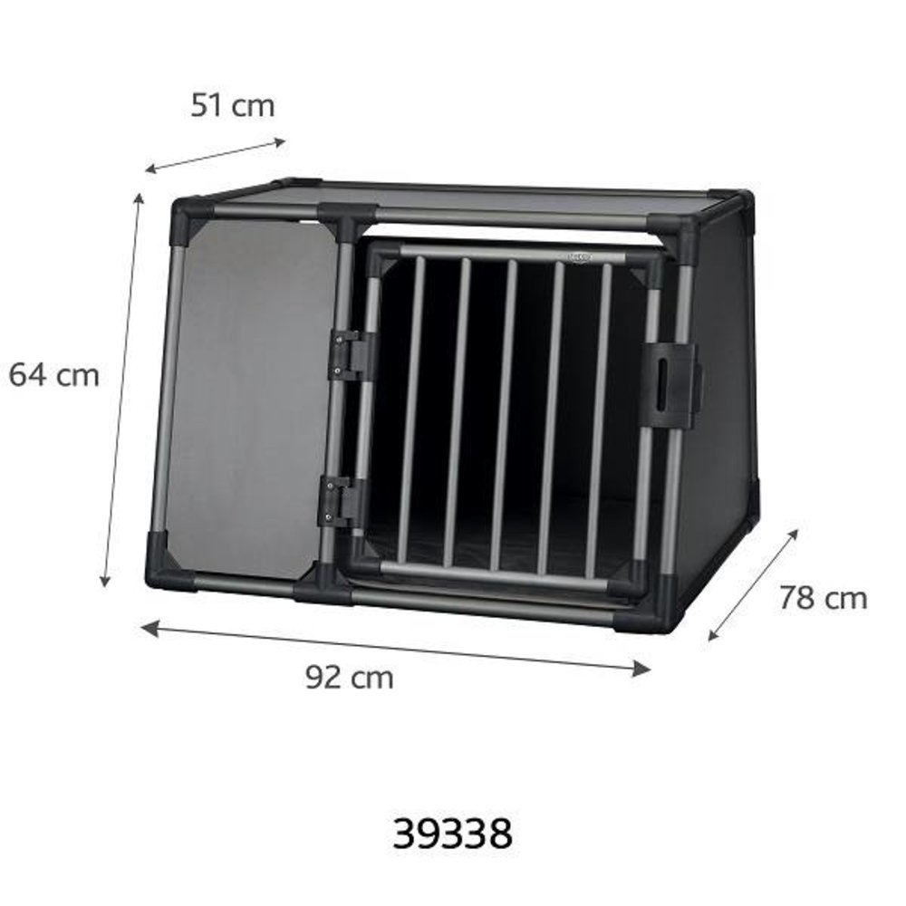 Trixie Auto Vervoersbox Aluminium grafiet