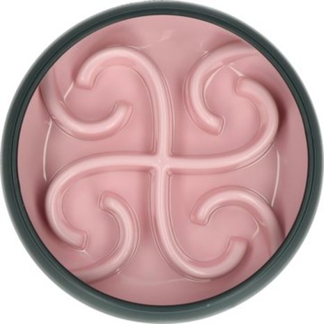 Eat Slow Live Longer Anti Schrokbak Hond Tumble roze