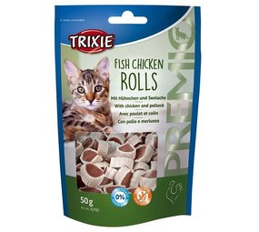 Trixie Kattensnack Premio Vis Kip Rolletjes Trixie Kattensnack Premio Vis Kip Rolletjes