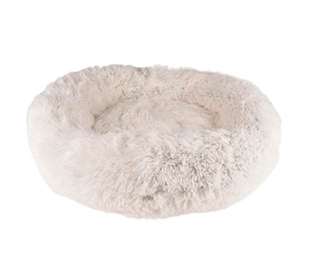 Flamingo Pluche Mand Rond cream wit