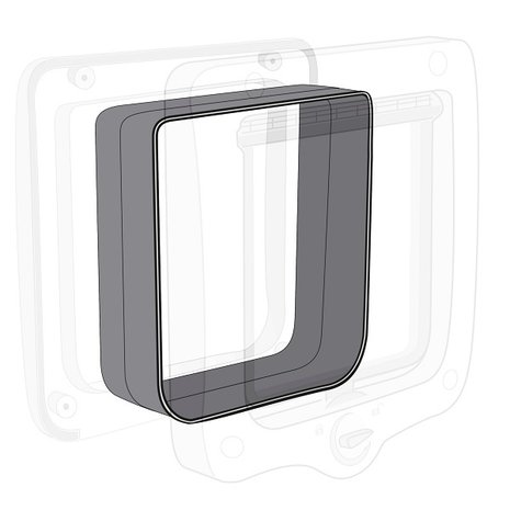 Trixie Tunnelstuk voor Kattenluik Dikke Deuren wit of grijs