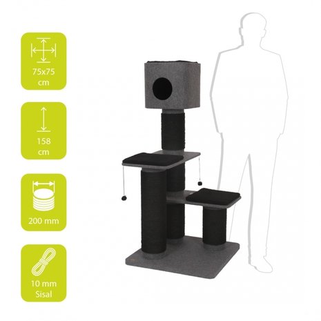 EBI Krabpaal Comfort Plus Obsidian grijs EBI Krabpaal Comfort Plus Obsidian grijs