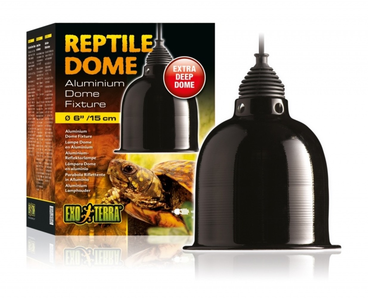 Exo Terra Aluminium Reptile Dome lamphouder ø15 cm Exo Terra Aluminium Reptile Dome lamphouder ø15 cm