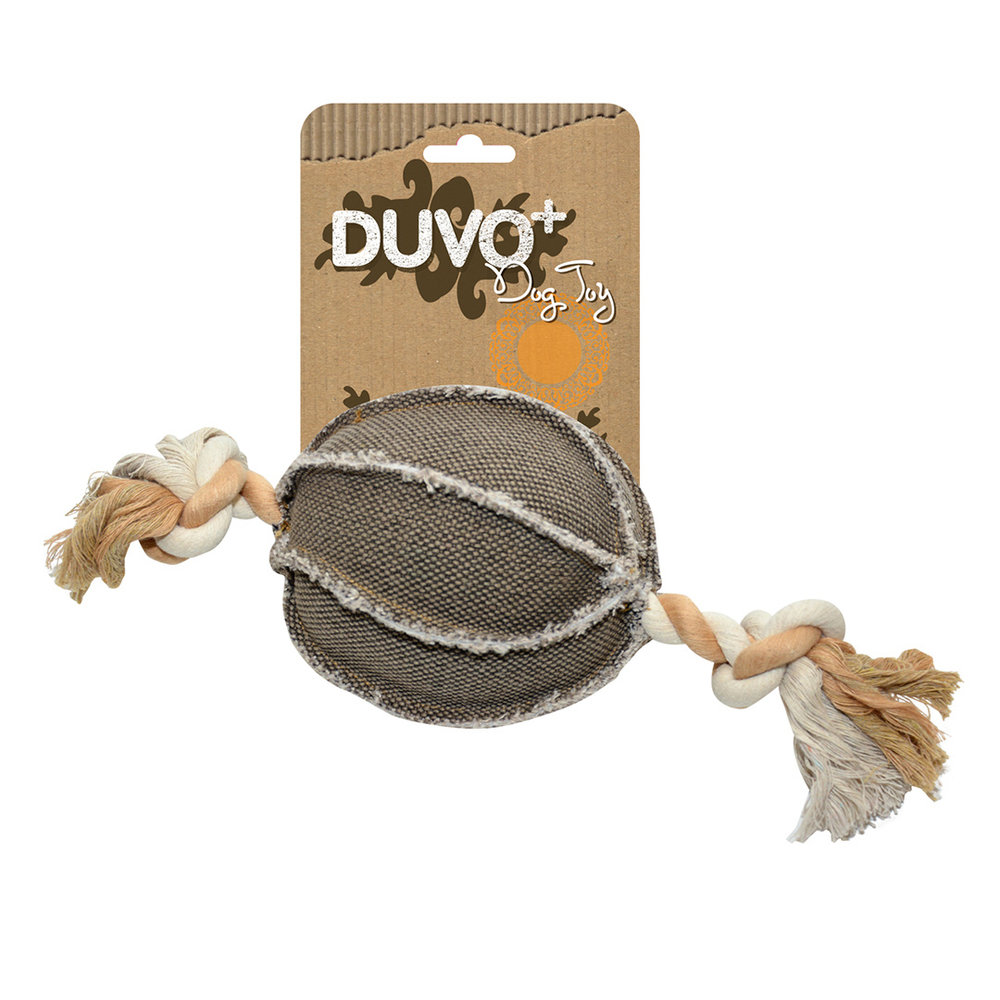 Duvo+ Hondenspeelgoed Canvas Bal met Touw