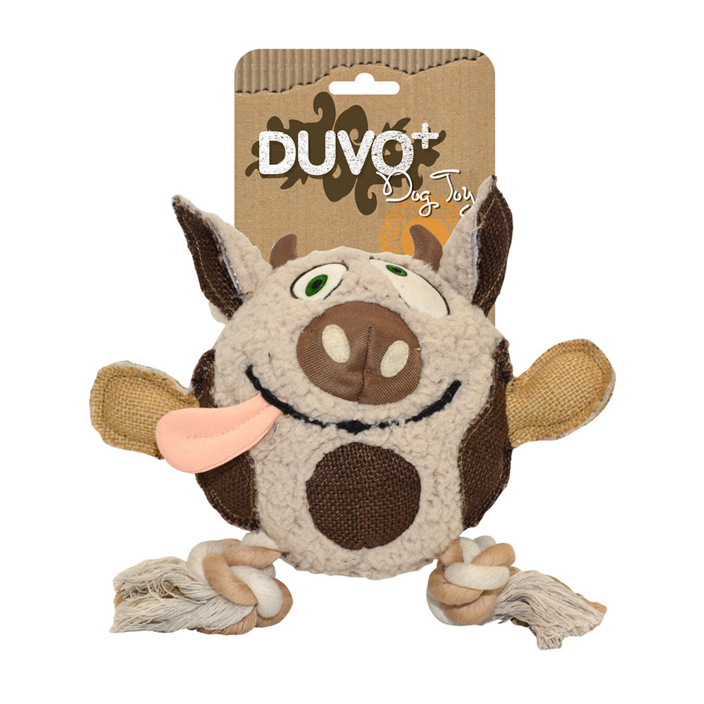 Duvo+ Hondenspeelgoed Canvas Plush Koe