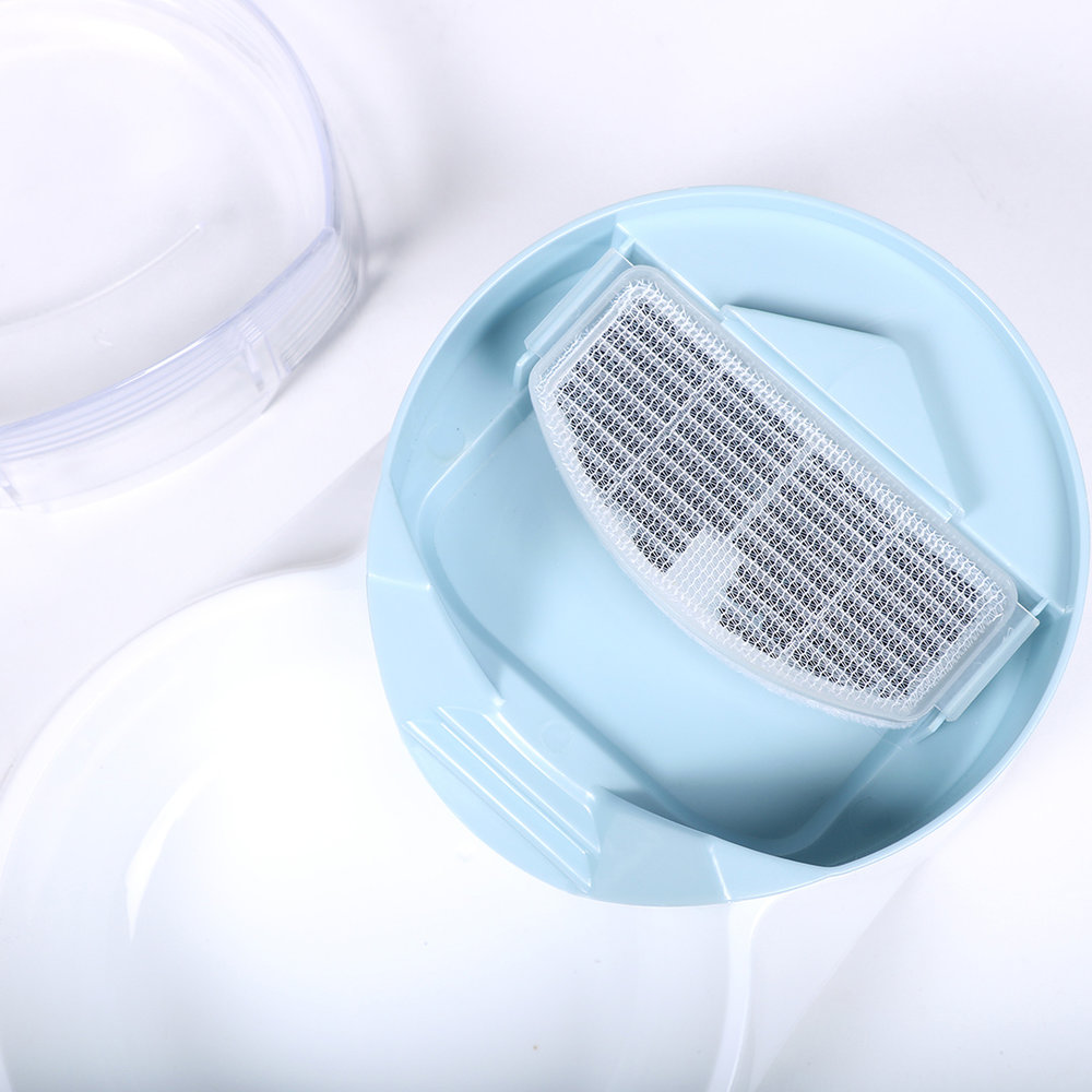 EBI Waterfontein met voerbak 2 in 1 blauw/wit