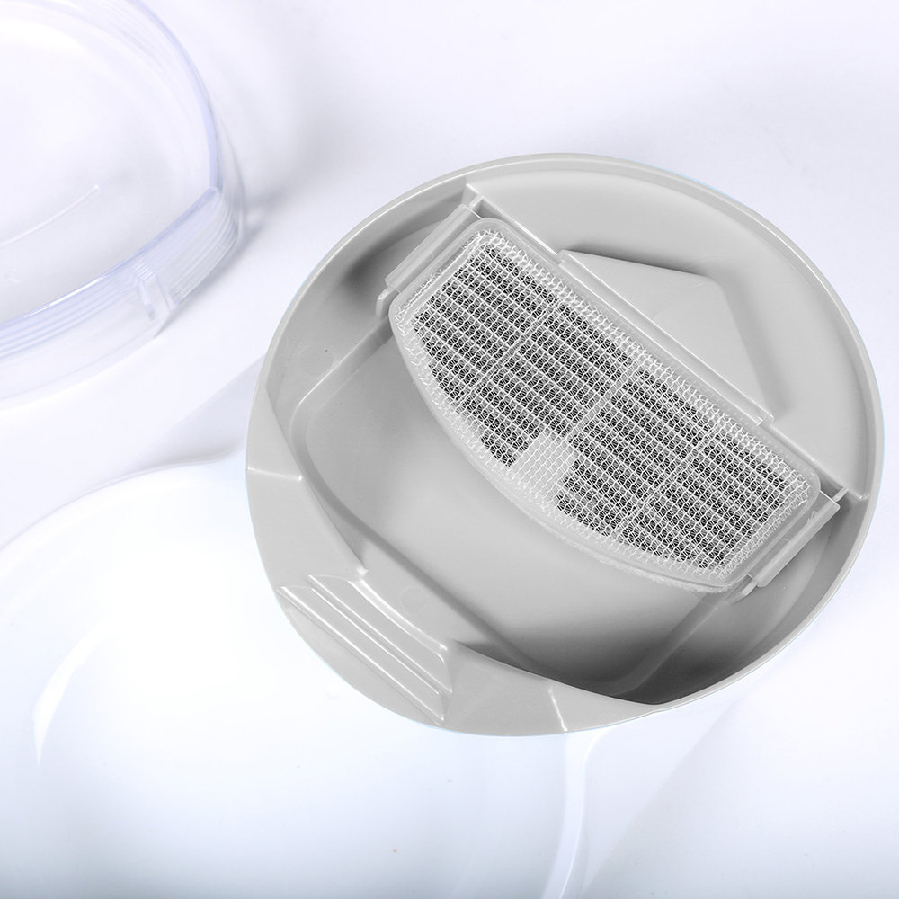 EBI Waterfontein met voerbak 2 in 1 grijs/wit