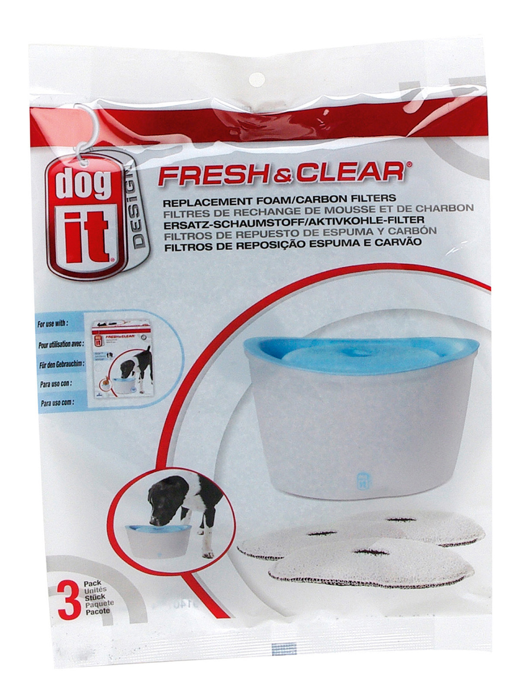 Dog-It Filters voor Drinkfontein Fresh & Clear 6 liter