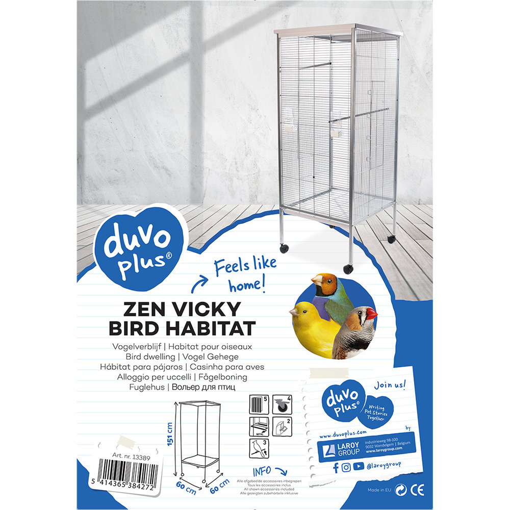 Duvo+ Voliere Zen Vicky zilver