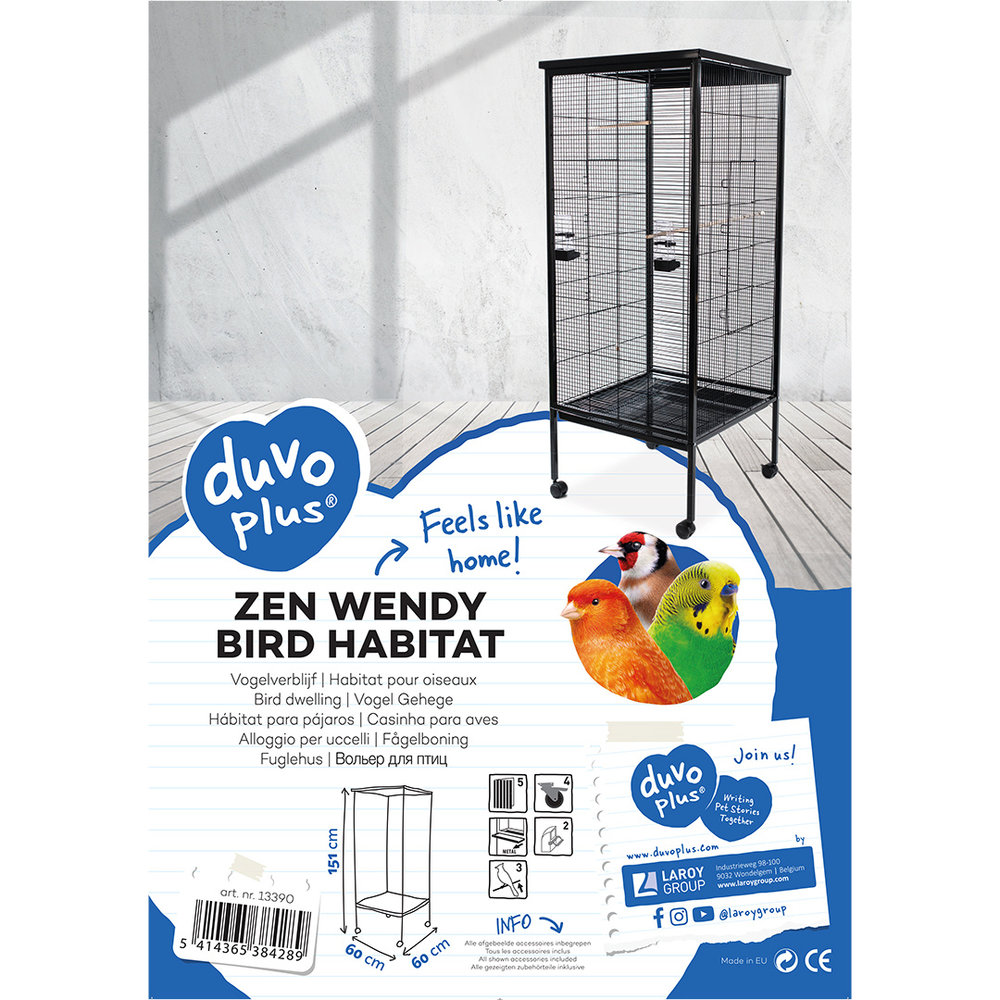 Duvo+ Voliere Zen Wendy zwart