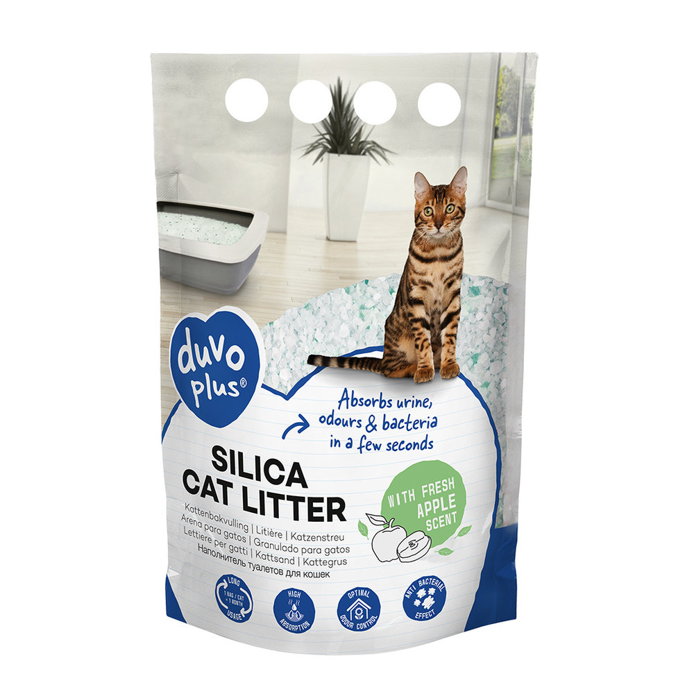 Duvo+ Silica Kattenbakvulling Appel 5 Liter