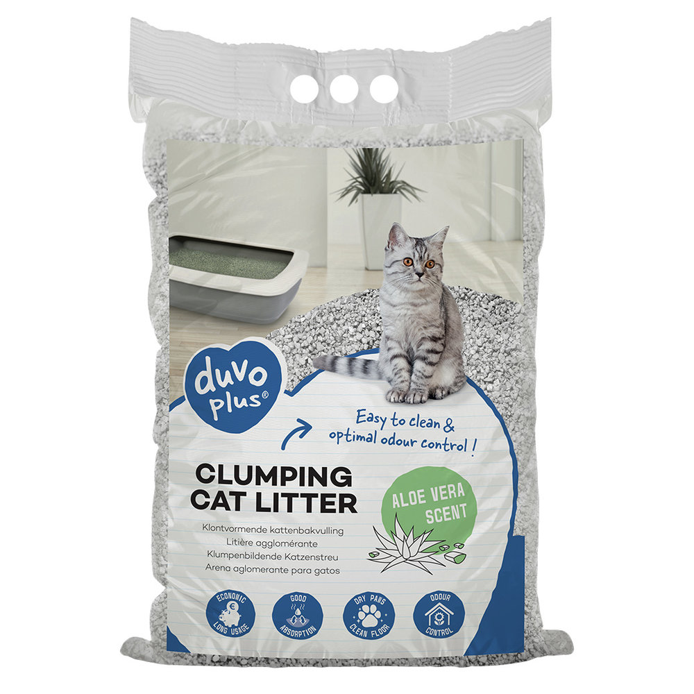 Duvo+ Kattenbakvulling Aloë Vera Klontvormend 12 KG