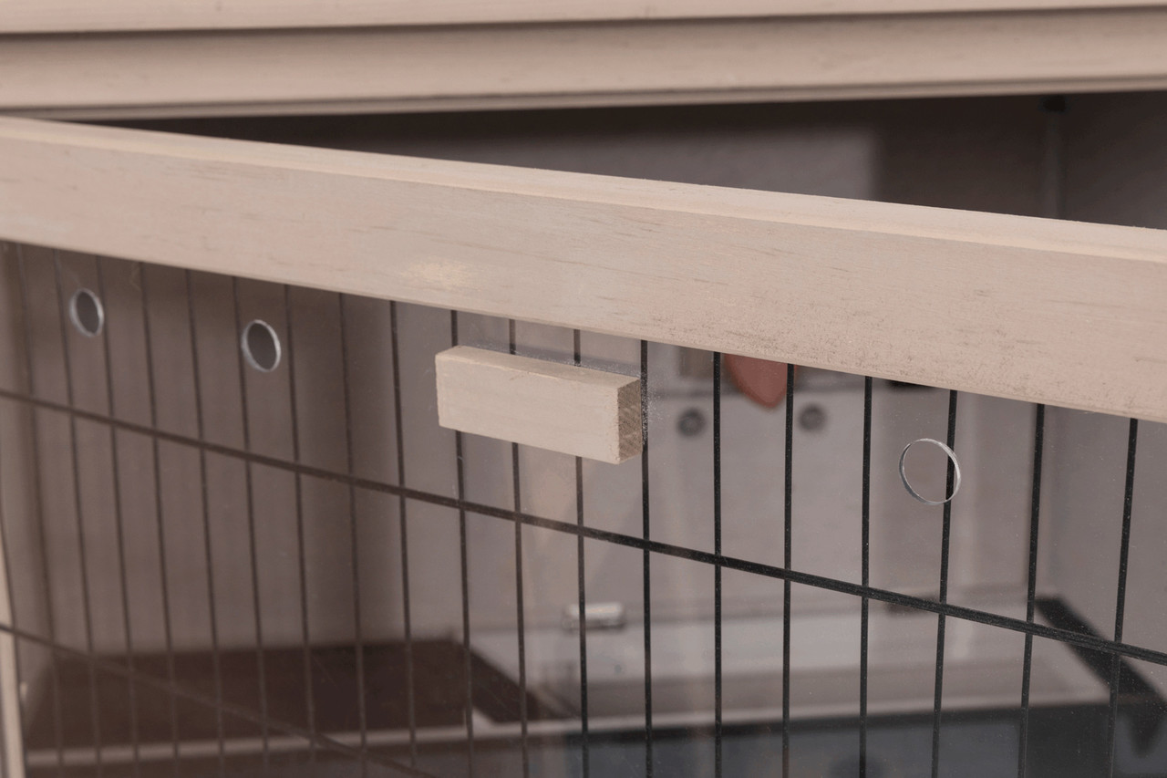 Trixie Konijnenhok Dubbel met Isolatie grijs/wit