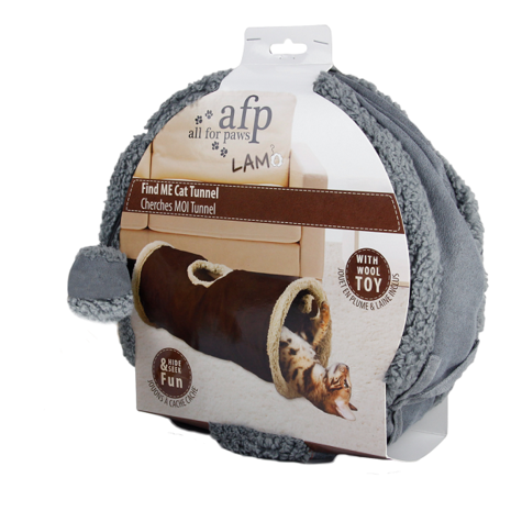 All For Paws Lambswool Kattentunnel Find me Cat
