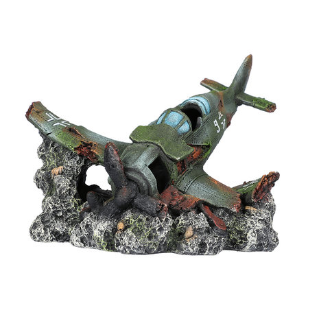 Aqua Della Aquarium Decoratie Neergestort Vliegtuig