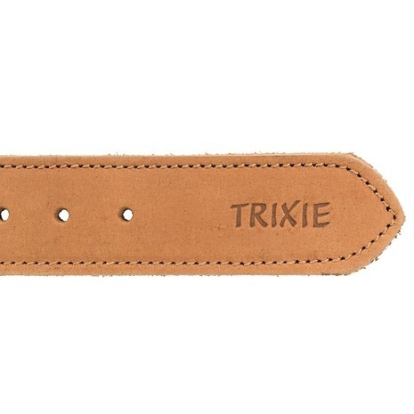 Trixie Rustic Vetleren Halsband Breed bruin