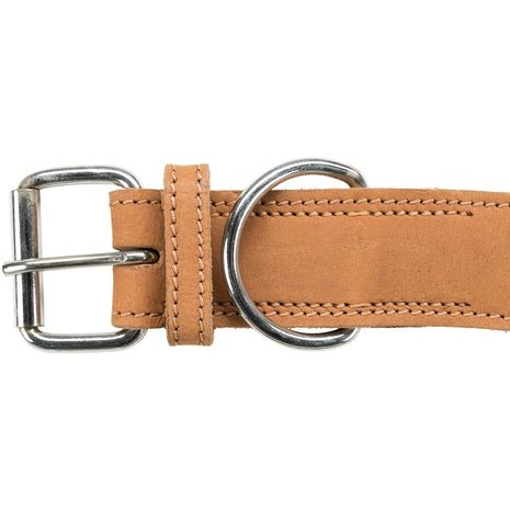 Trixie Rustic Vetleren Halsband Breed bruin