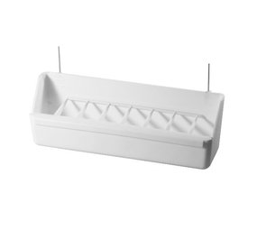 Pets Gifts Voliere Eetbak met Rooster 21 cm wit